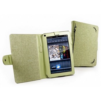 Amazon Kindle Fire Tuff-Luv Book-Style Natural Hampafodral - Pistage G