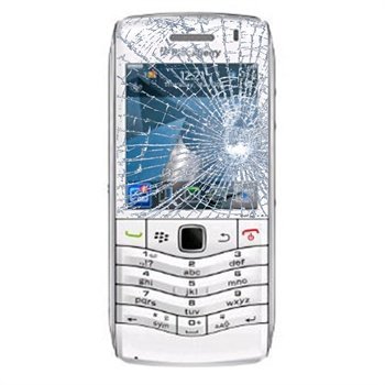 BlackBerry Pearl 3G 9105 Glas Reparation - Vit