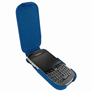 Blackberry Bold 9900, 9930 Piel Frama iMagnum Läder Fodrali - Blå