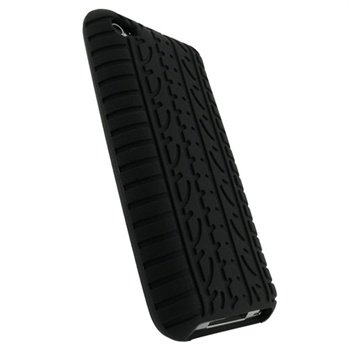 iPod Touch 4G iGadgitz Tyre Tread Design Silikon Skal - Svart