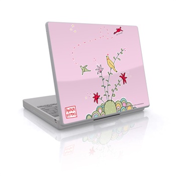 Laptop Skin - Birds On A Hill - Rosa Laptop Skin - Birds On A Hill - Rosa