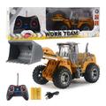 166-169 Fjärrstyrt ingenjörsfordon Grävmaskin Fjärrstyrd bulldozer som gräver Leksaksmodellbil för barn