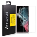 Samsung Galaxy S22 Ultra 5G Amorus 3D Curved Full Size UV Härdat Glas Skärmskydd - 9H
