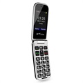Artfone F20 Flip Mobiltelefon för Äldre - 2G, Dual SIM, SOS - Svart