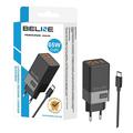 Beline BLN3CB65C GaN 65W väggladdare med USB-C-kabel - 2xUSB-C, USB-A - Svart