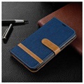Canvas Diary Series Samsung Galaxy M10 Plånboksfodral - Mörkblå
