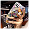 Checkered Pattern Samsung Galaxy A22 4G Hybridskal - Färgrik Mandala