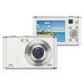 DC306L-AF Digitalkamera med dubbla linser fram och bak Autofokus 16x zoom Vloggingkamera för tonåringar - vit