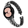Samsung Galaxy Watch4/Watch4 Classic Glam Armband i Rostfritt Stål - Svart