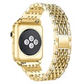 Apple Watch Series 7/SE/6/5/4/3/2/1 Glam Armband - 45mm/44mm/42mm - Guld