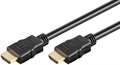 Goobay HDMI 1.4 Kabel med Ethernet - Guldpläterad - 0.5m - Svart