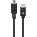 Goobay USB-C till Mini USB-B-kabel - 0,5 m, USB 2.0 - Svart