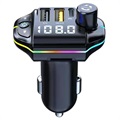 RGB Bluetooth FM-sändare / Snabb Billaddare ZTB-A10 - 20W - Svart