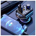 RGB Bluetooth FM-sändare / Snabb Billaddare ZTB-A10 - 20W - Svart