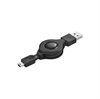 Indragbar USB-A / mini USB Kabel