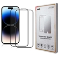 iPhone 15 Pro Max Saii 3D Premium Härdat Glas Skärmskydd - 9H - 2 St.