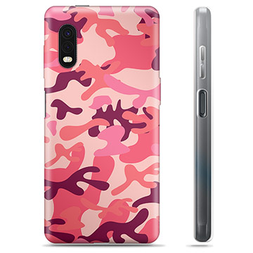 Samsung Galaxy Xcover Pro TPU-Skal - Rosa Kamouflage