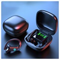 TWS Bluetooth Hörlurar med LED Laddningsfodral MD03 (Öppen Förpackning - Utmärkt) - Svart