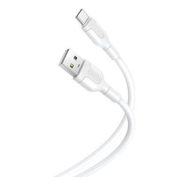 XO NB212 USB-A / USB-C-kabel - 2,1A, 1 m - Vit