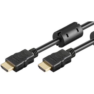 Goobay HDMI 2.0 Kabel med Ethernet - Ferrit Kärnor - 10m