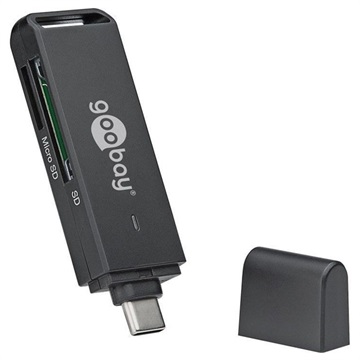 Goobay USB-C Bärbar Kortläsare - MicroSD/SD - Svart