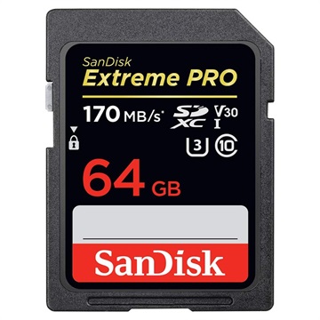 SanDisk Extreme Pro SDXC Minneskort - SDSDXXY-064G-GN4IN - 64GB