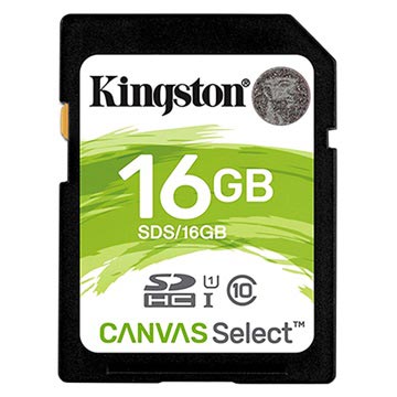 Kingston Canvas Select UHS-I SDHC Minneskort SDS/16GB - 16GB