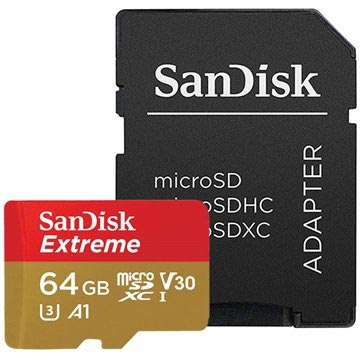 SanDisk Extreme MicroSDXC UHS-I Kort SDSQXAF-064G-GN6MA - 64GB
