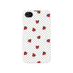 iPhone skal med jordgubbar och prickar