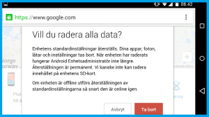 Ta bort data från stulna mobil