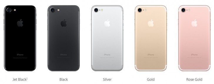 iPhone 7 alla färger