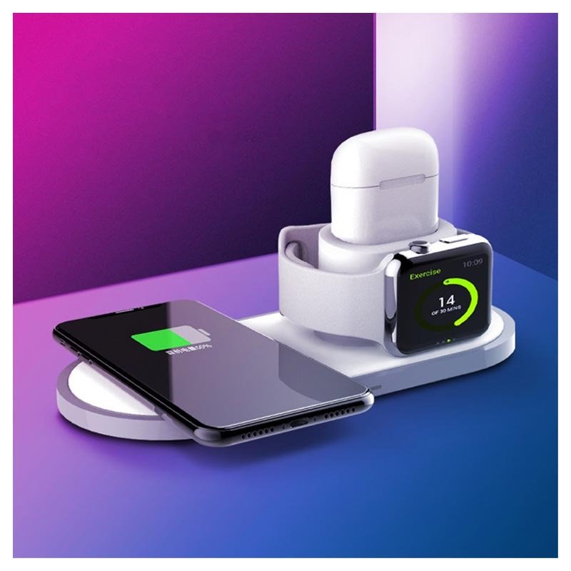 Trådlös dockningsstation Trådlös laddningsstation för Apple Watch, AirPods och iPhone