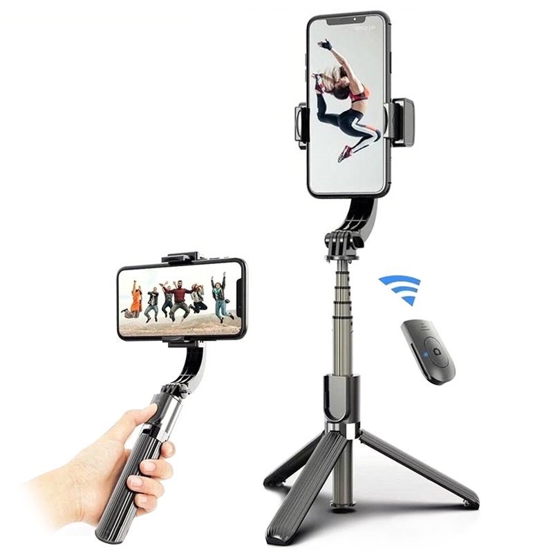 Selfie stick, gimbal och tripod L08 Selfiepinne med gimbal och tripod stativ