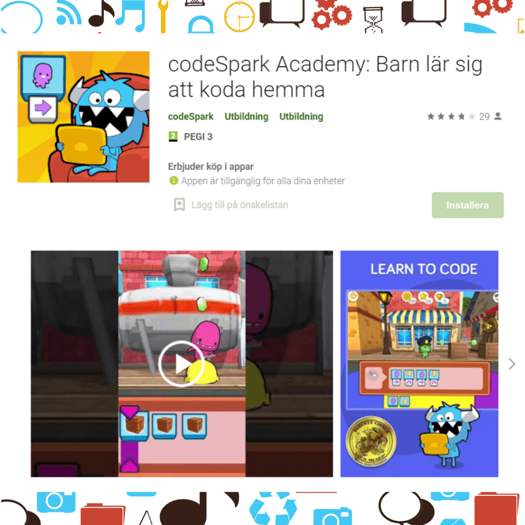 codeSpark Academy kodningsapp codeSpark Academy app