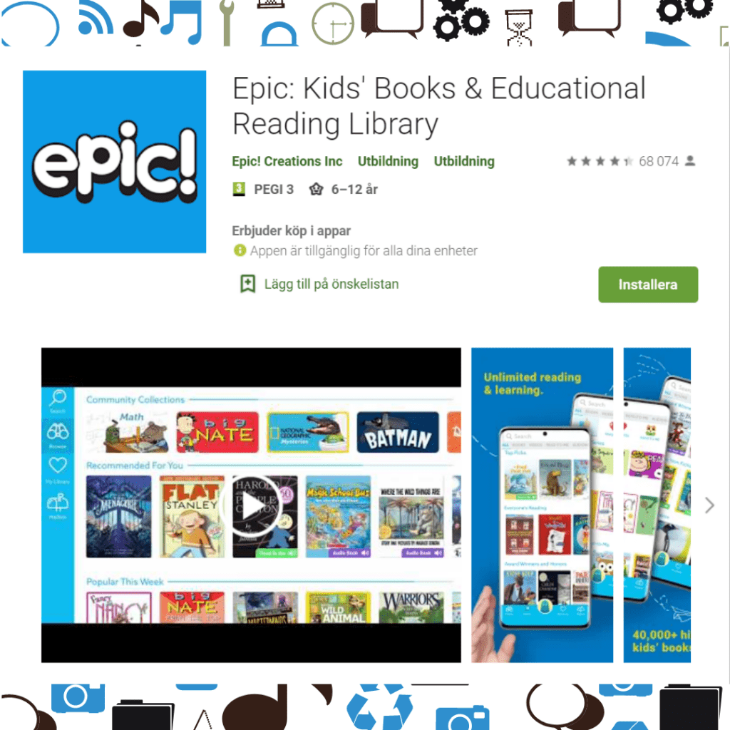 Epic Library app Epic: det virtuella biblioteket