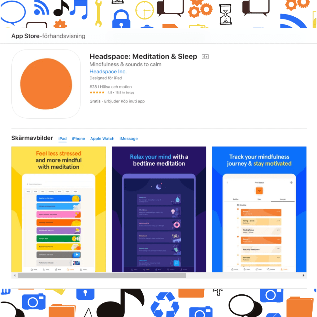 Headspace: Meditation & sömn Headspace app