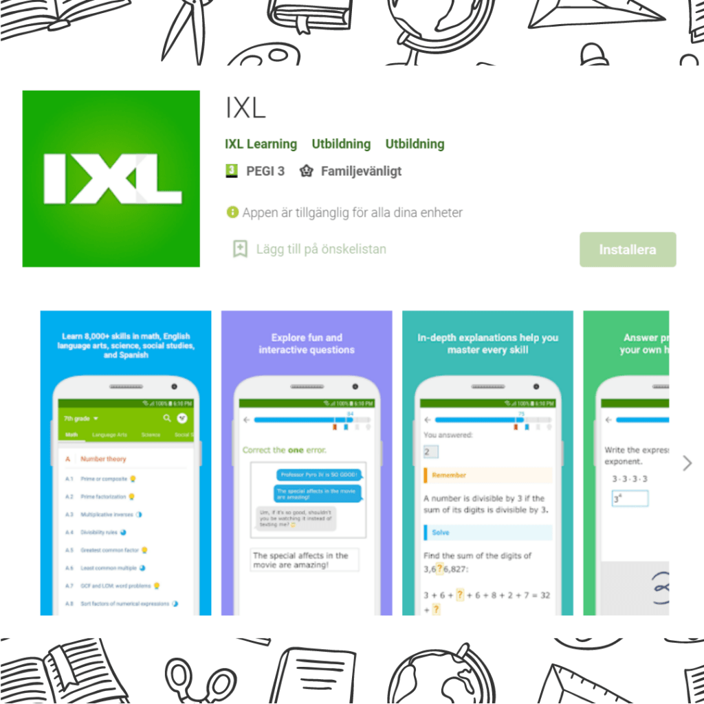 IXL utbildningsapp