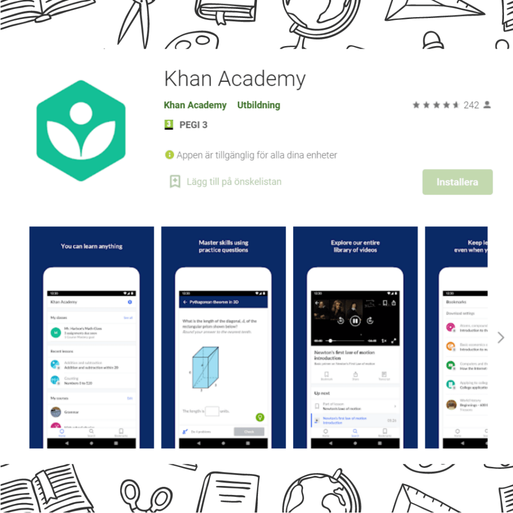 Khan Academy utbildningsapp