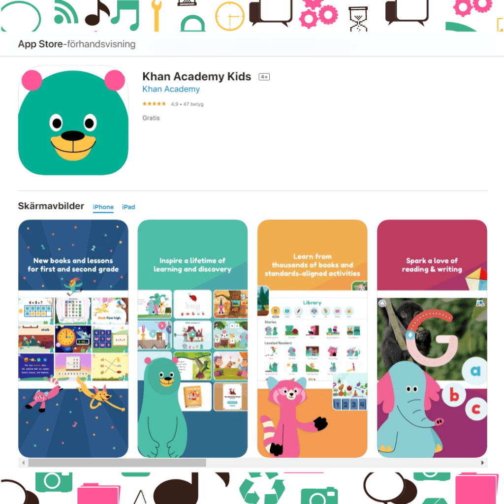 Khan Academy Kids app Khan Academy Kids utbildningsapp