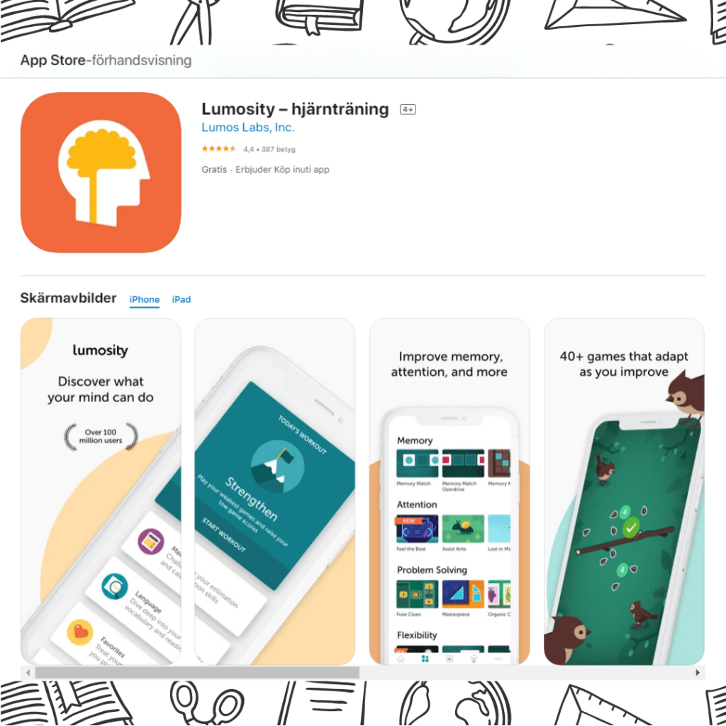 Lumosity app Lumosity utbildningsapp