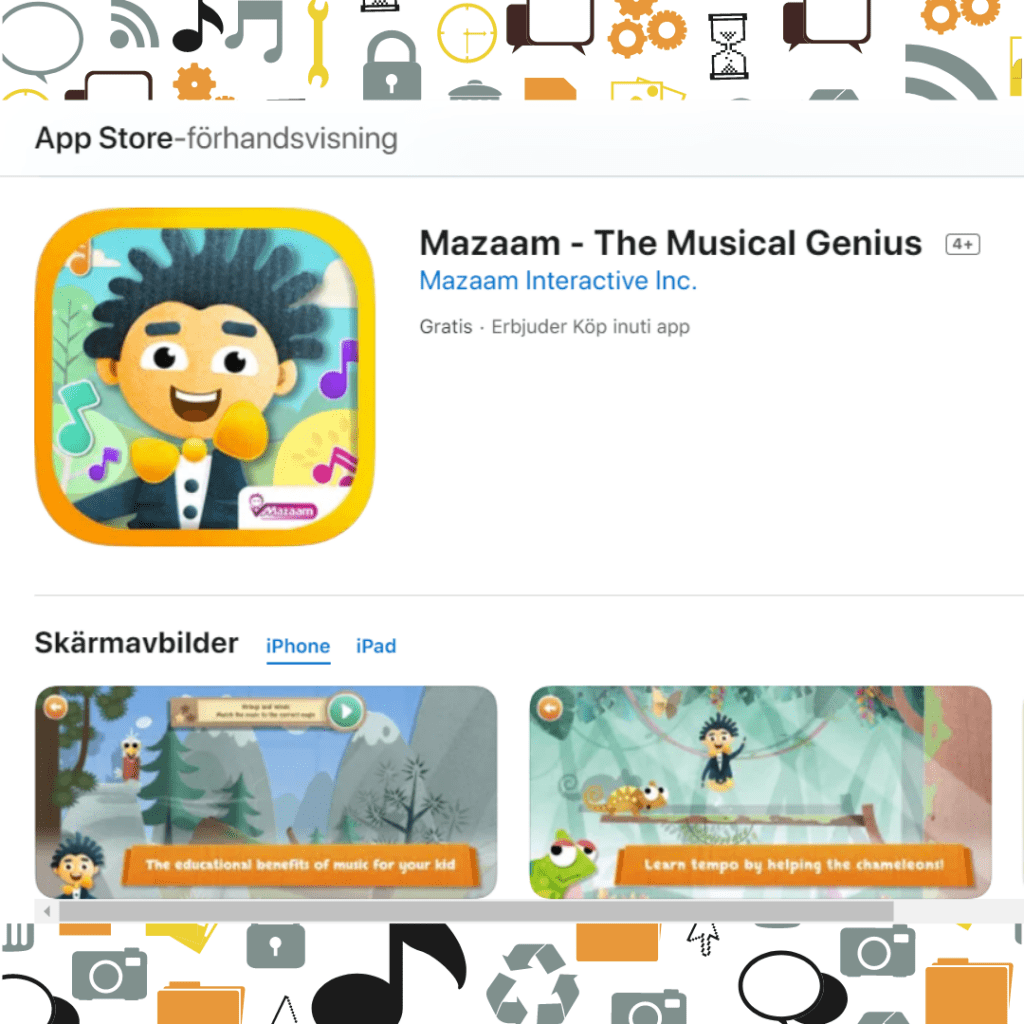 Mazaam musikapp Mazaam interaktiv app