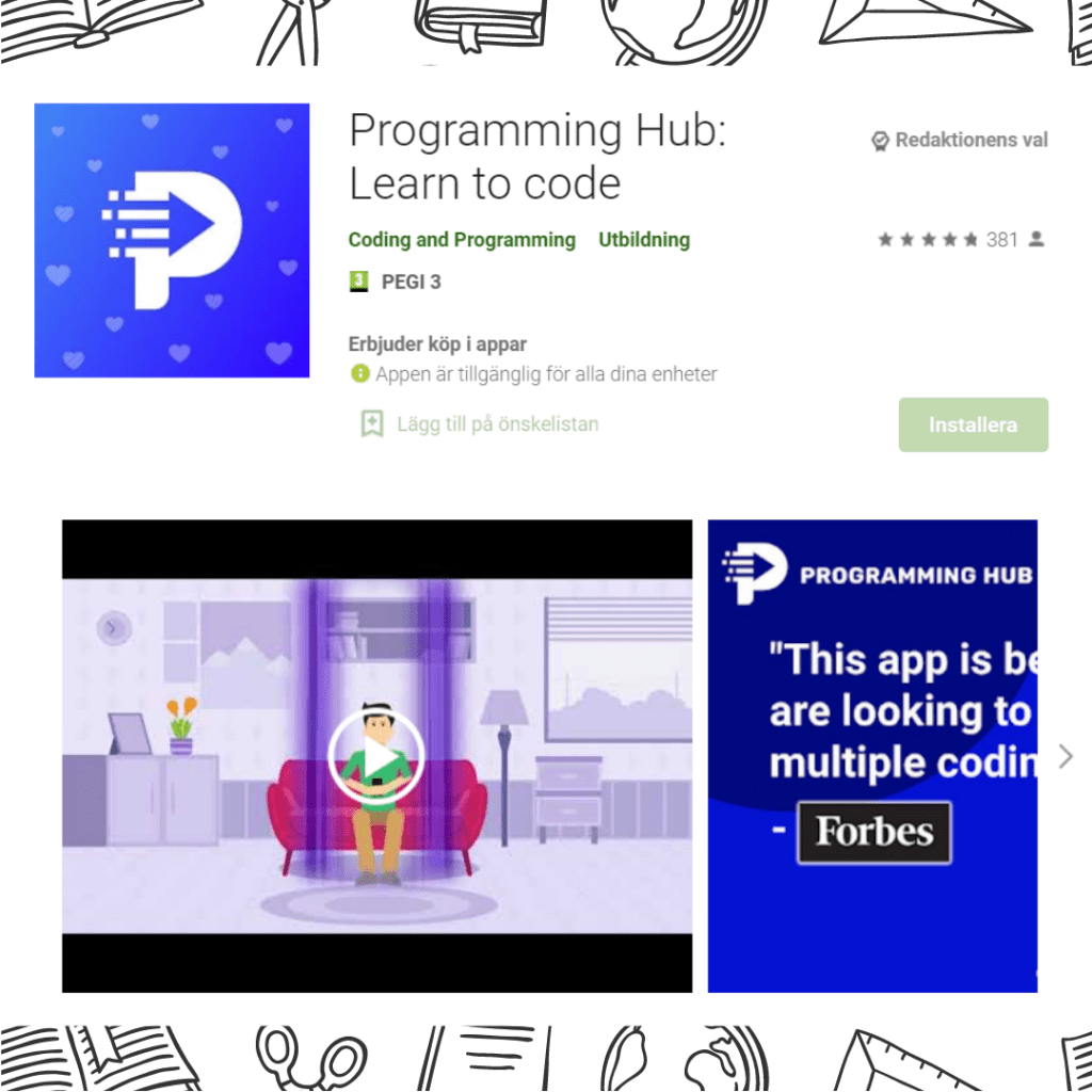 Programming Hub app Programming Hub kodningsapp