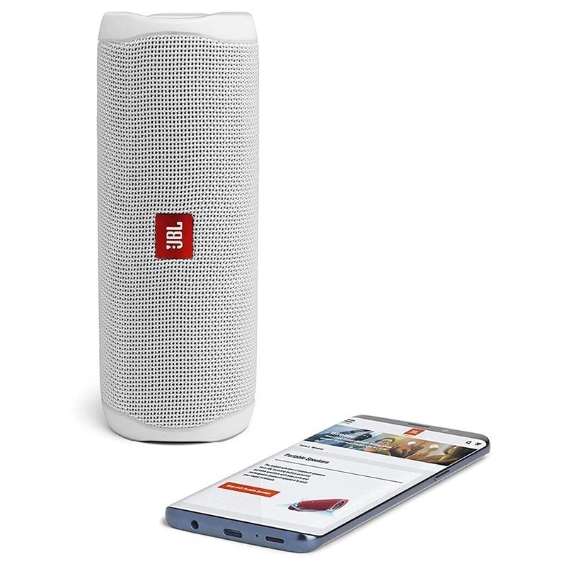 JBL Flip 5 trådlös högtalare i vit Flip 5 från JBL