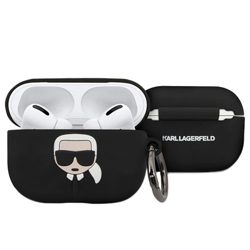 AirPods Pro skyddsskal i silikon med Karl Lagerfeld logotyp