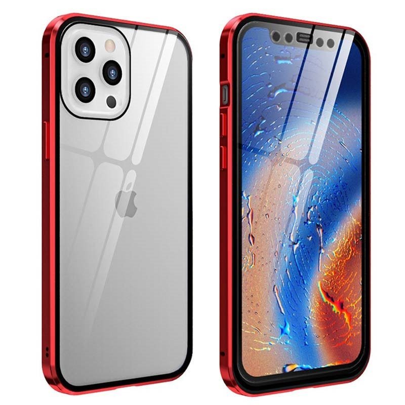 iPhone 12 magnetskal med härdat glas iPhone 12 skal med magnet
