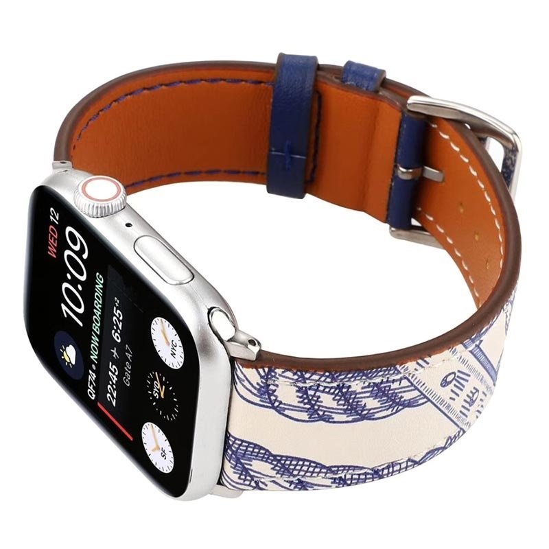 Mönstrat läderarmband till Apple Watch Mönstrat iWatch läderarmband