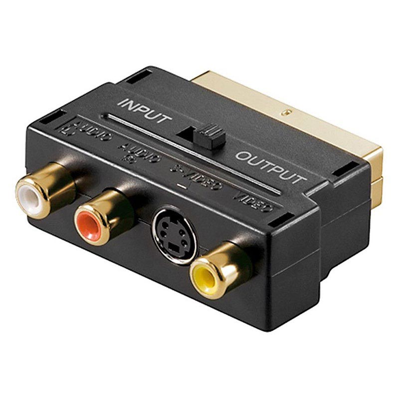 SCART adapter med RCA och S-Video