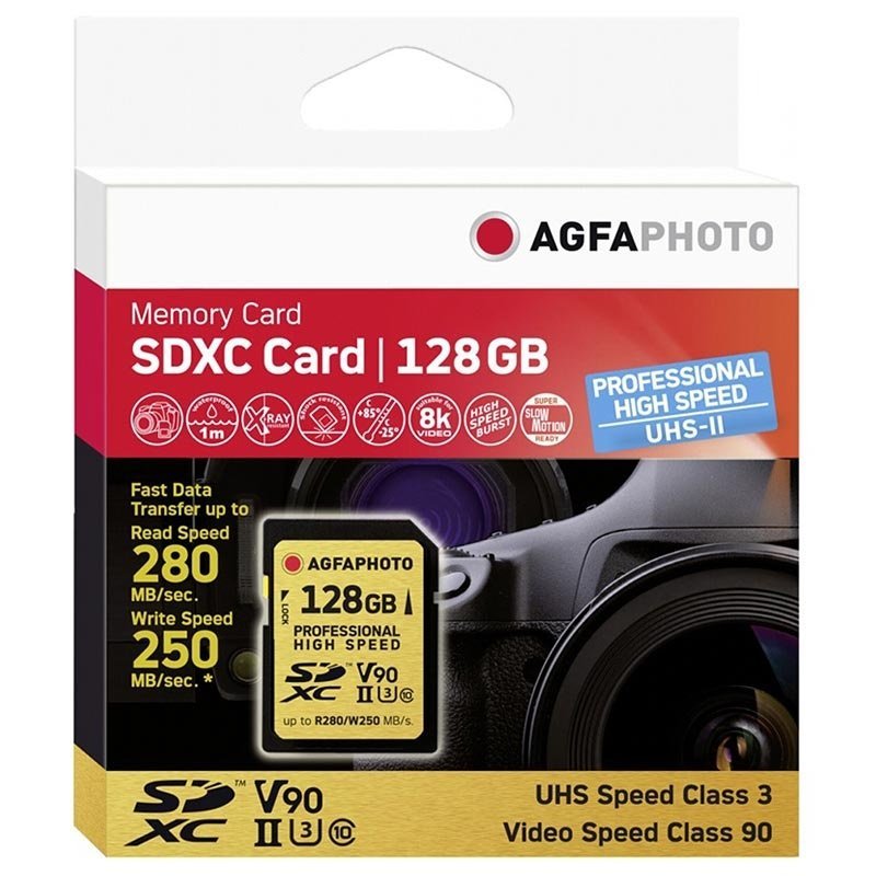 High Speed SDXC minneskort från AgfaPhoto