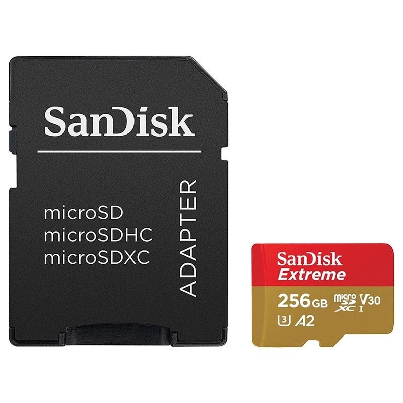 SanDisk Extreme MicroSDXC UHS-I kort SanDisk Extreme MicroSDXC 256GB kort