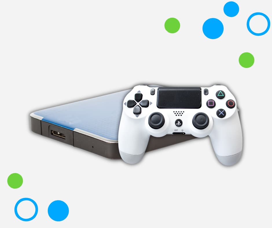 Externa hårddiskar för gaming PS joystick med extern hårddisk